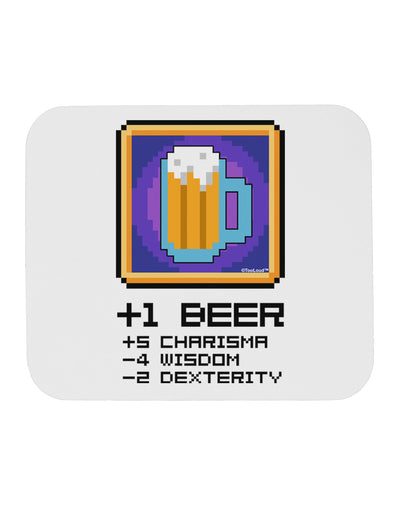 Pixel Beer Item Mousepad-TooLoud-White-Davson Sales