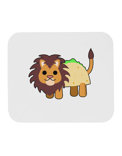 Cute Taco Lion Mousepad-TooLoud-White-Davson Sales