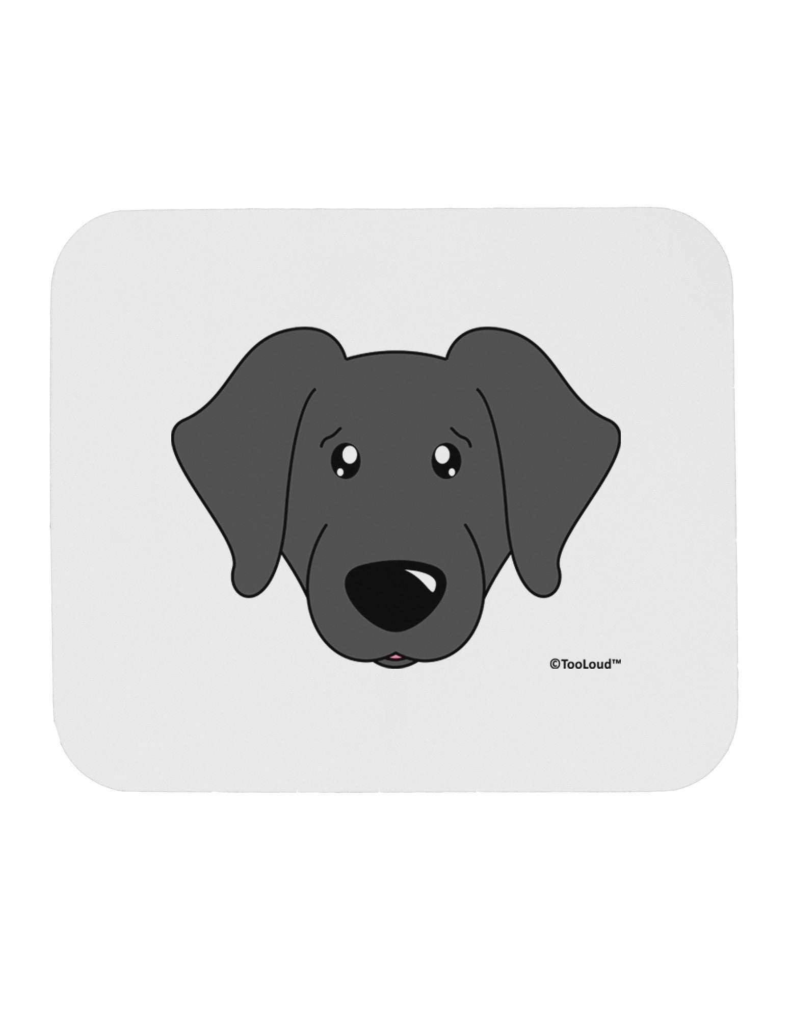 Cute Black Labrador Retriever Dog Mousepad by TooLoud-TooLoud-White-Davson Sales
