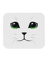 Green-Eyed Cute Cat Face Mousepad-TooLoud-White-Davson Sales