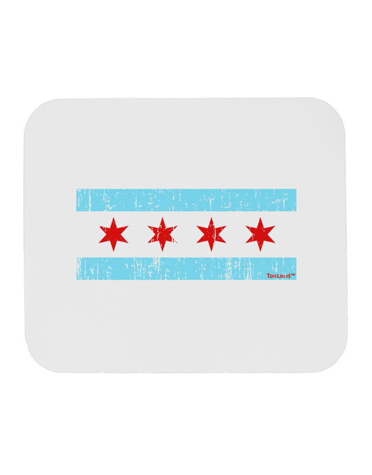 Distressed Chicago Flag Design Mousepad by TooLoud-TooLoud-White-Davson Sales