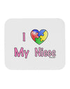 I Heart My Niece - Autism Awareness Mousepad by TooLoud-TooLoud-White-Davson Sales