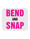 Bend and Snap Pink Text Mousepad-TooLoud-White-Davson Sales