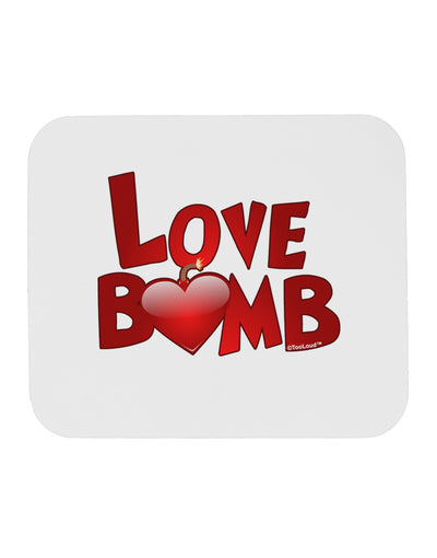 Love Bomb Text Mousepad-TooLoud-White-Davson Sales