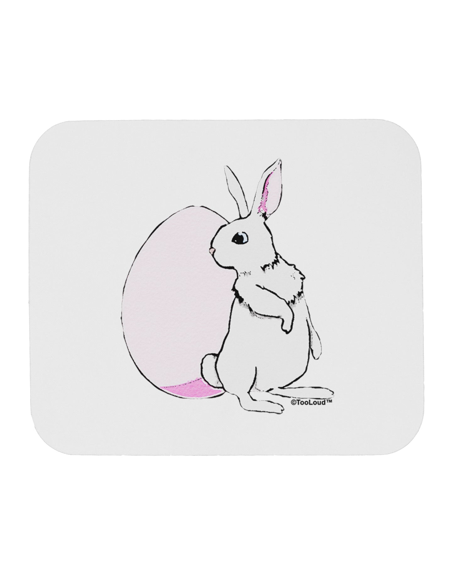 Easter Bunny and Egg Design Mousepad by TooLoud-TooLoud-White-Davson Sales