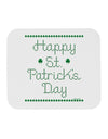 Happy St Patricks Day Clovers Mousepad-TooLoud-White-Davson Sales