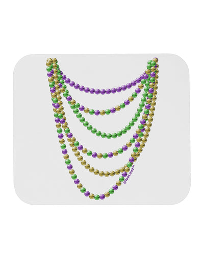 Mardi Gras Beads Necklaces Mousepad-TooLoud-White-Davson Sales