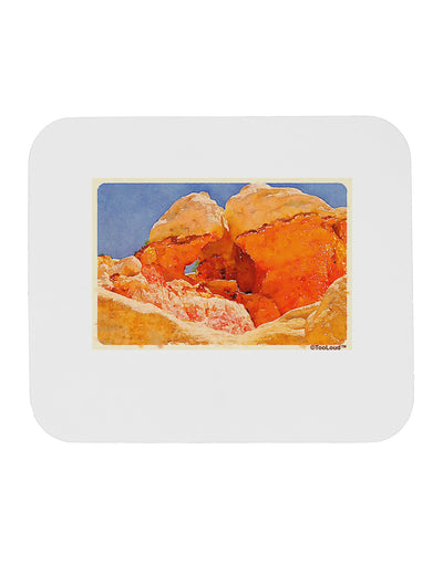 Desert Landscape Watercolor Mousepad-TooLoud-White-Davson Sales