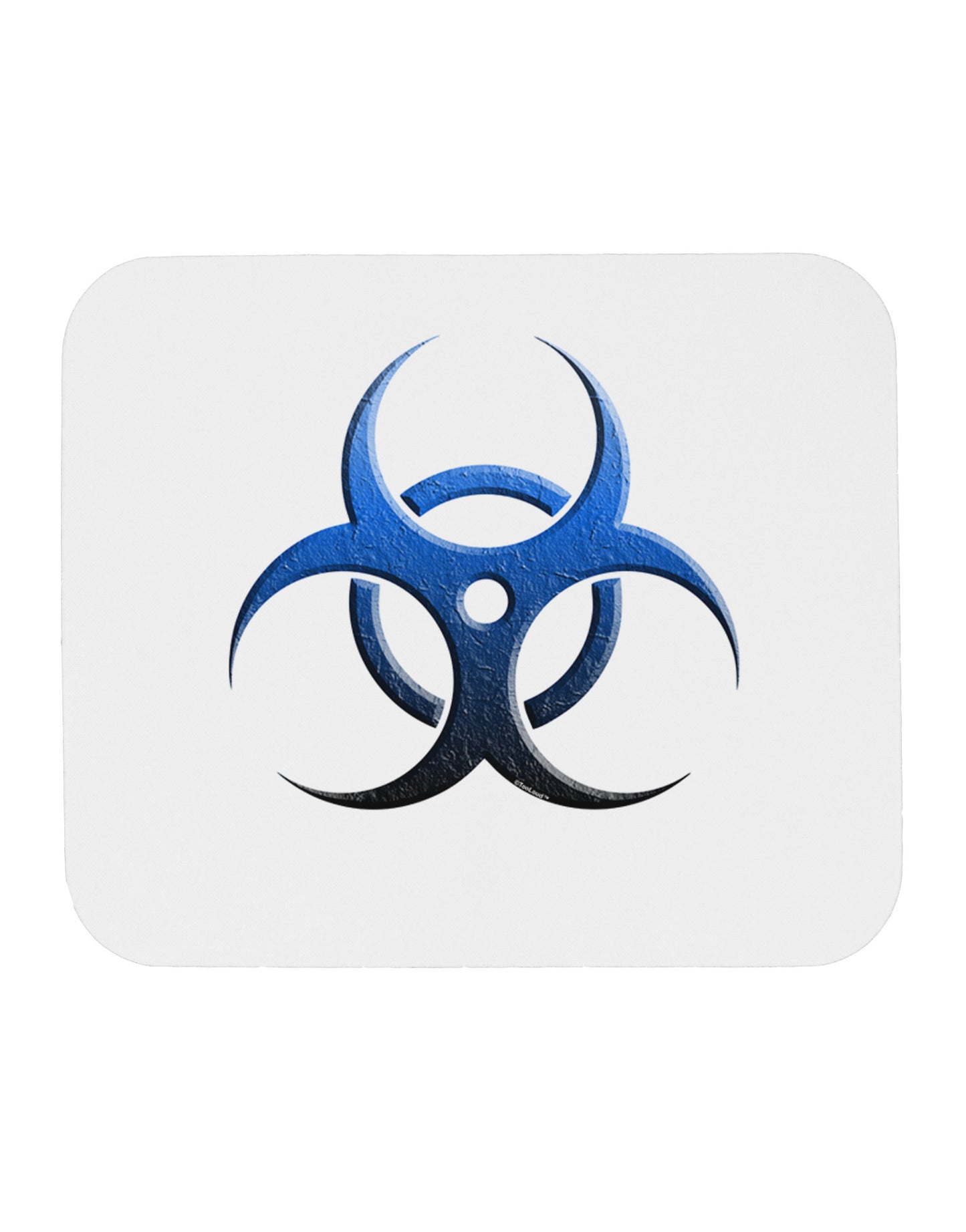 Biohazard Symbol Blue Stone - Apocalypse Mousepad-TooLoud-White-Davson Sales
