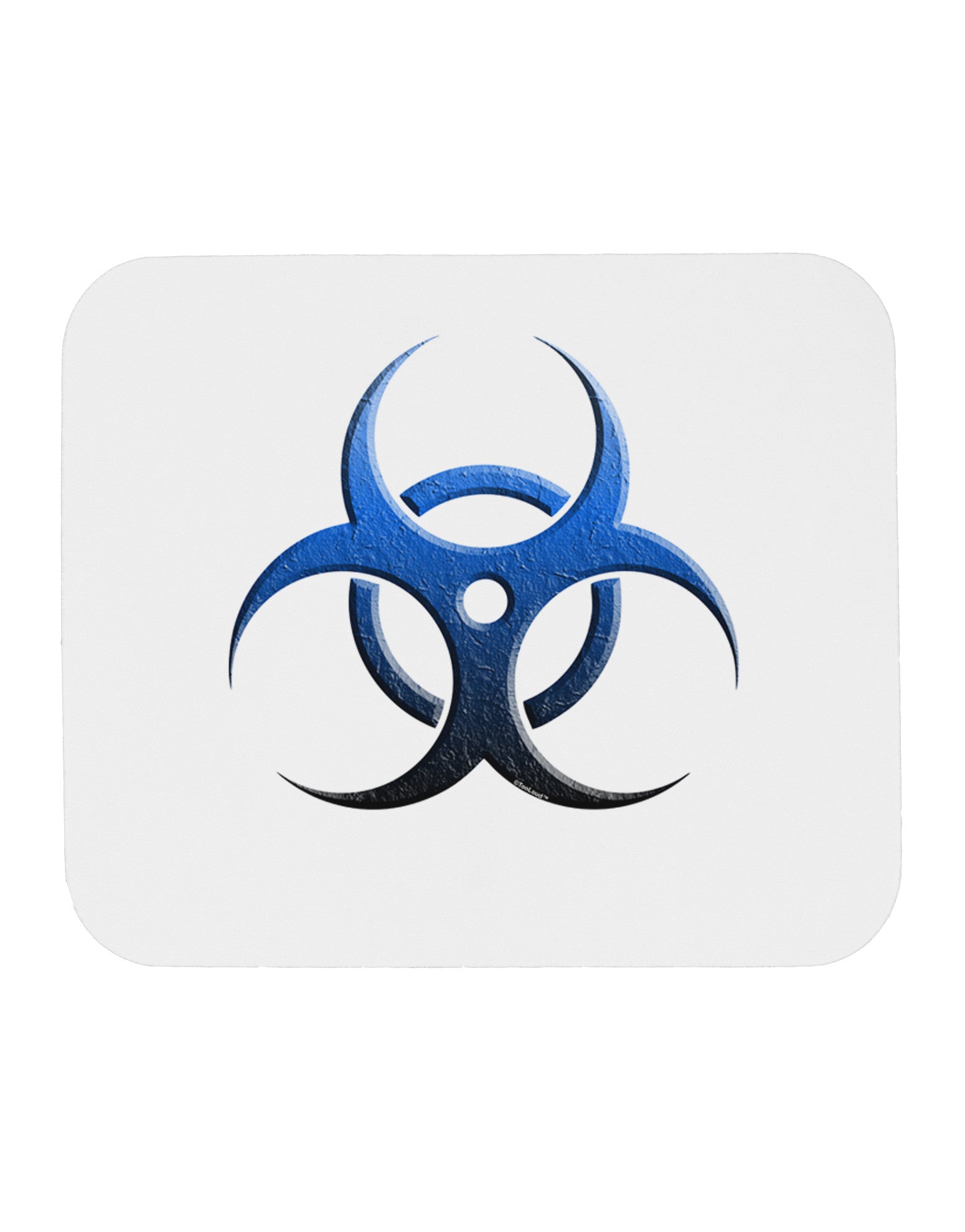 Biohazard Symbol Blue Stone - Apocalypse Mousepad-TooLoud-White-Davson Sales