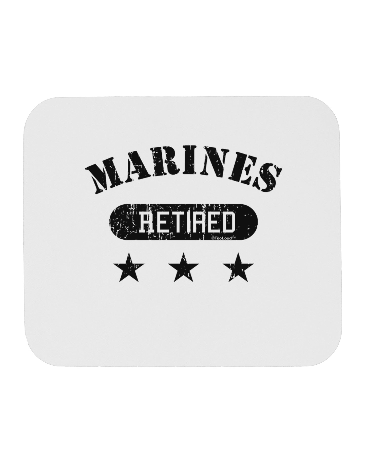Retired Marines Mousepad by TooLoud-TooLoud-White-Davson Sales