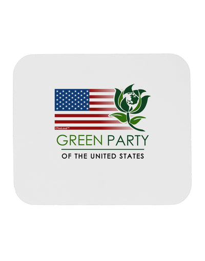 Green Party US Flag Mousepad-TooLoud-White-Davson Sales