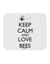 Keep Calm and Love Bees Color Mousepad-TooLoud-White-Davson Sales