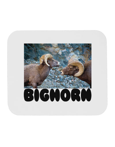 TooLoud Two Bighorn Rams Text Mousepad-TooLoud-White-Davson Sales