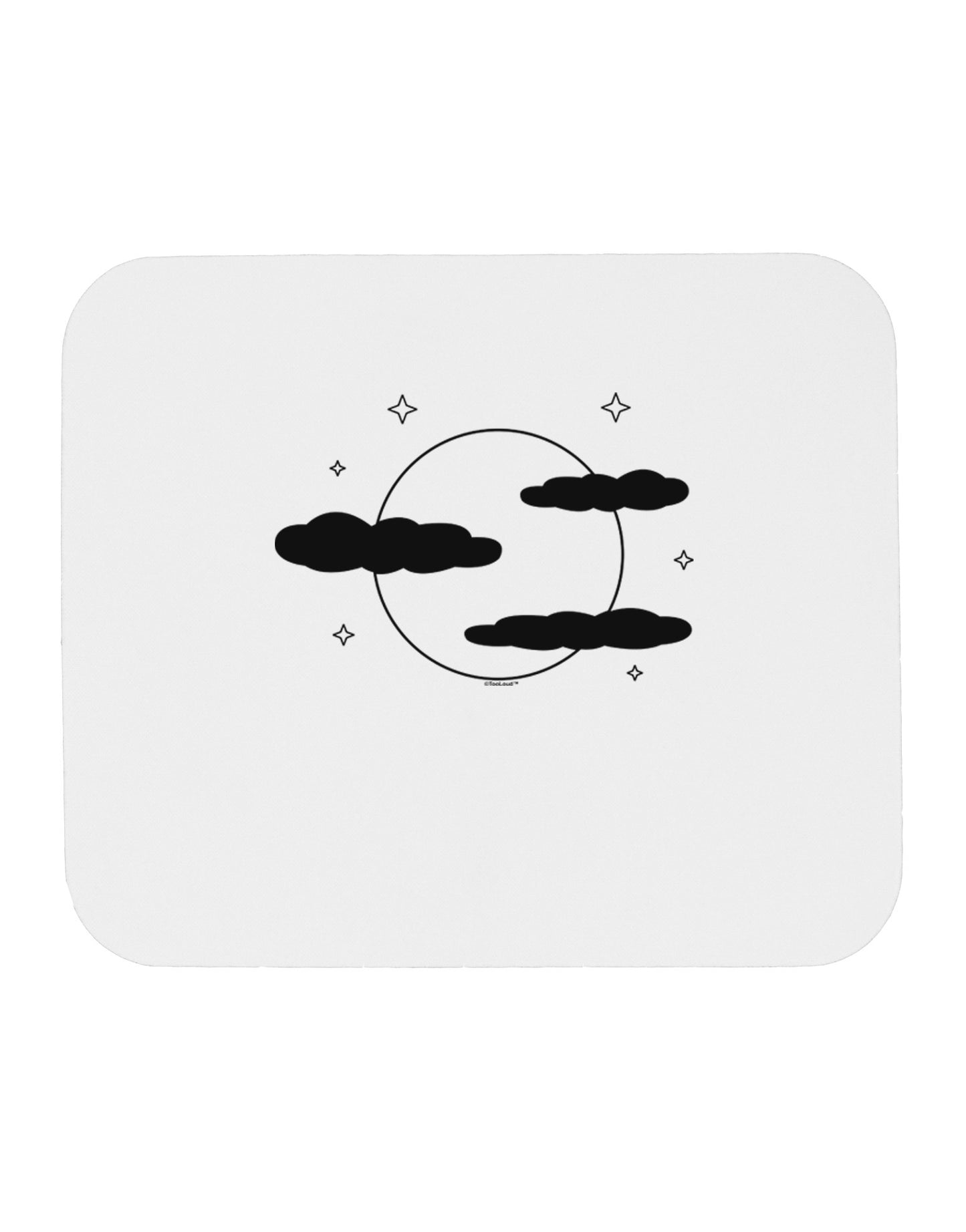 Moon and Stars - Halloween Mousepad-TooLoud-White-Davson Sales