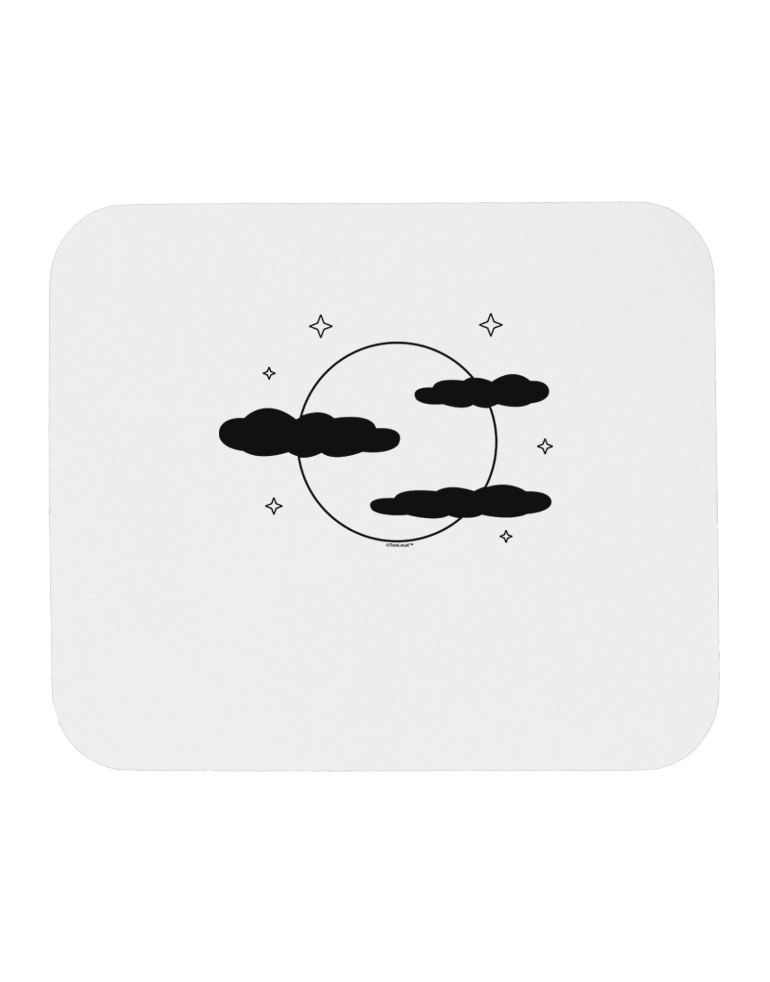 Moon and Stars - Halloween Mousepad-TooLoud-White-Davson Sales