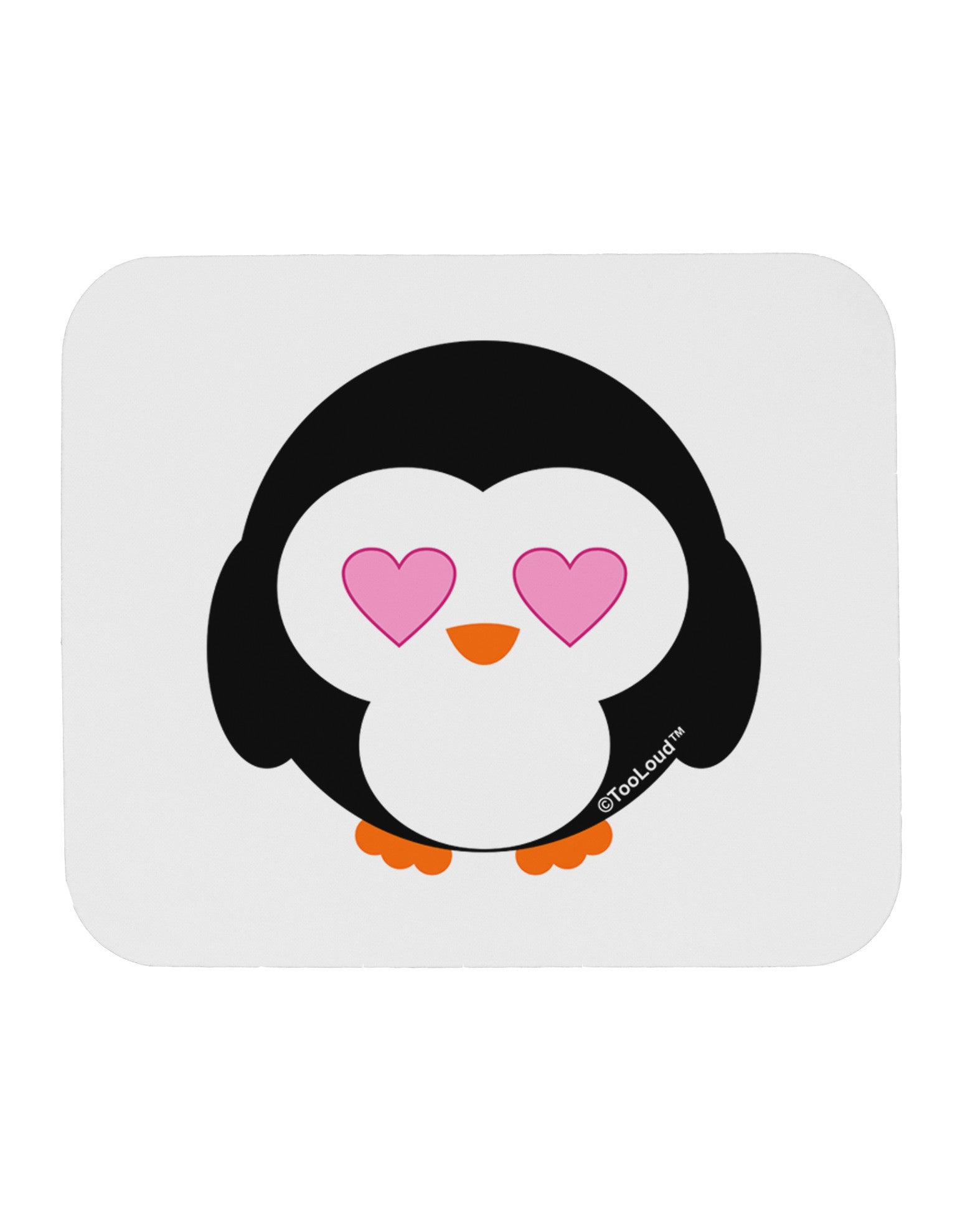 Cute Penguin - Heart Eyes Mousepad by TooLoud-TooLoud-White-Davson Sales