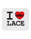 I Love Heart Lace Mousepad-TooLoud-White-Davson Sales