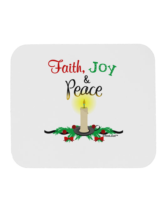 Christmas Candle with Text Mousepad-TooLoud-White-Davson Sales