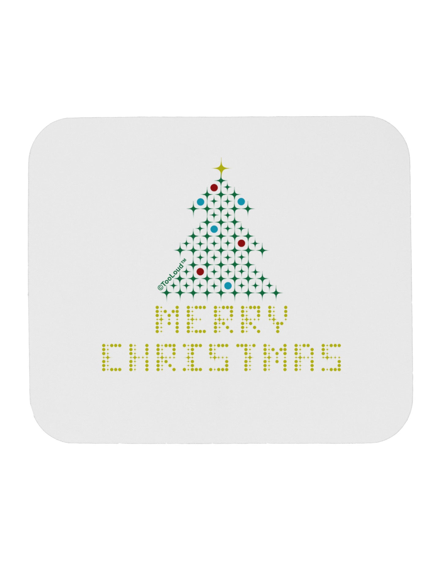 Merry Christmas Sparkles Mousepad-TooLoud-White-Davson Sales