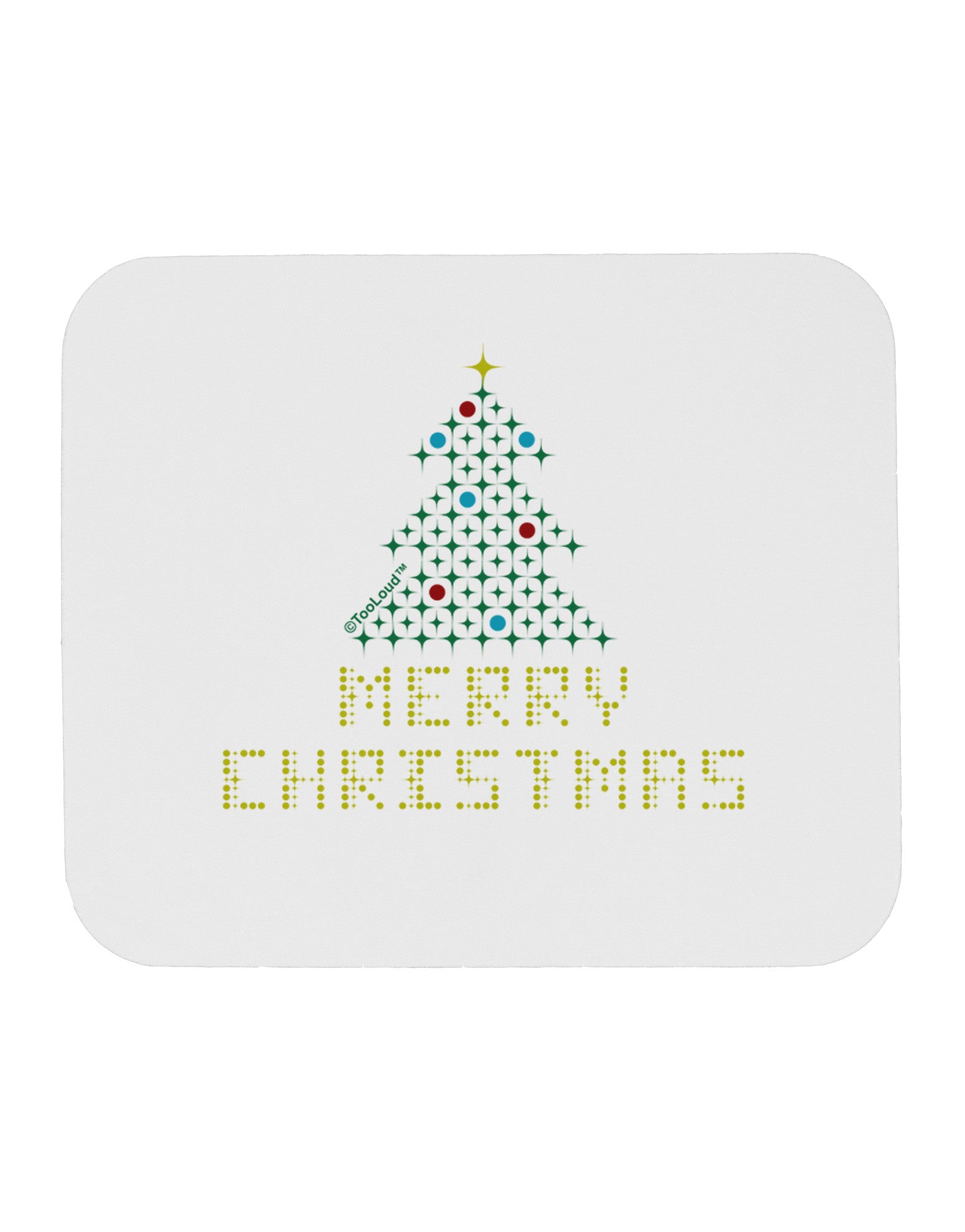 Merry Christmas Sparkles Mousepad-TooLoud-White-Davson Sales