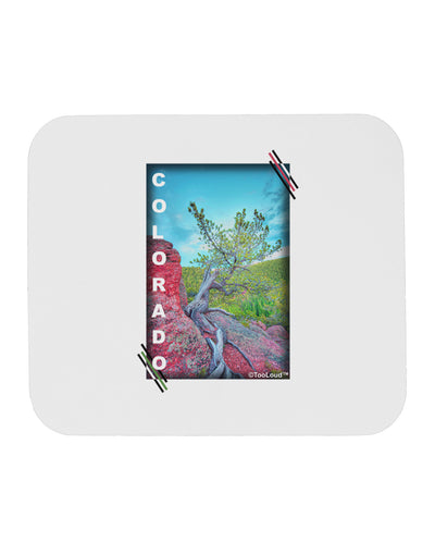 CO Cliffside Tree Text Mousepad-TooLoud-White-Davson Sales