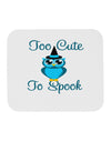 Owl Too Cute Blue Mousepad-TooLoud-White-Davson Sales