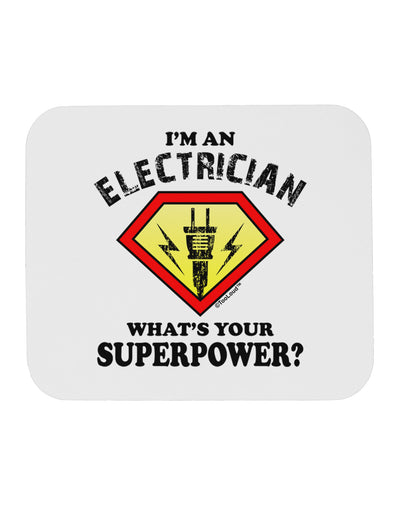 Electrician - Superpower Mousepad-TooLoud-White-Davson Sales