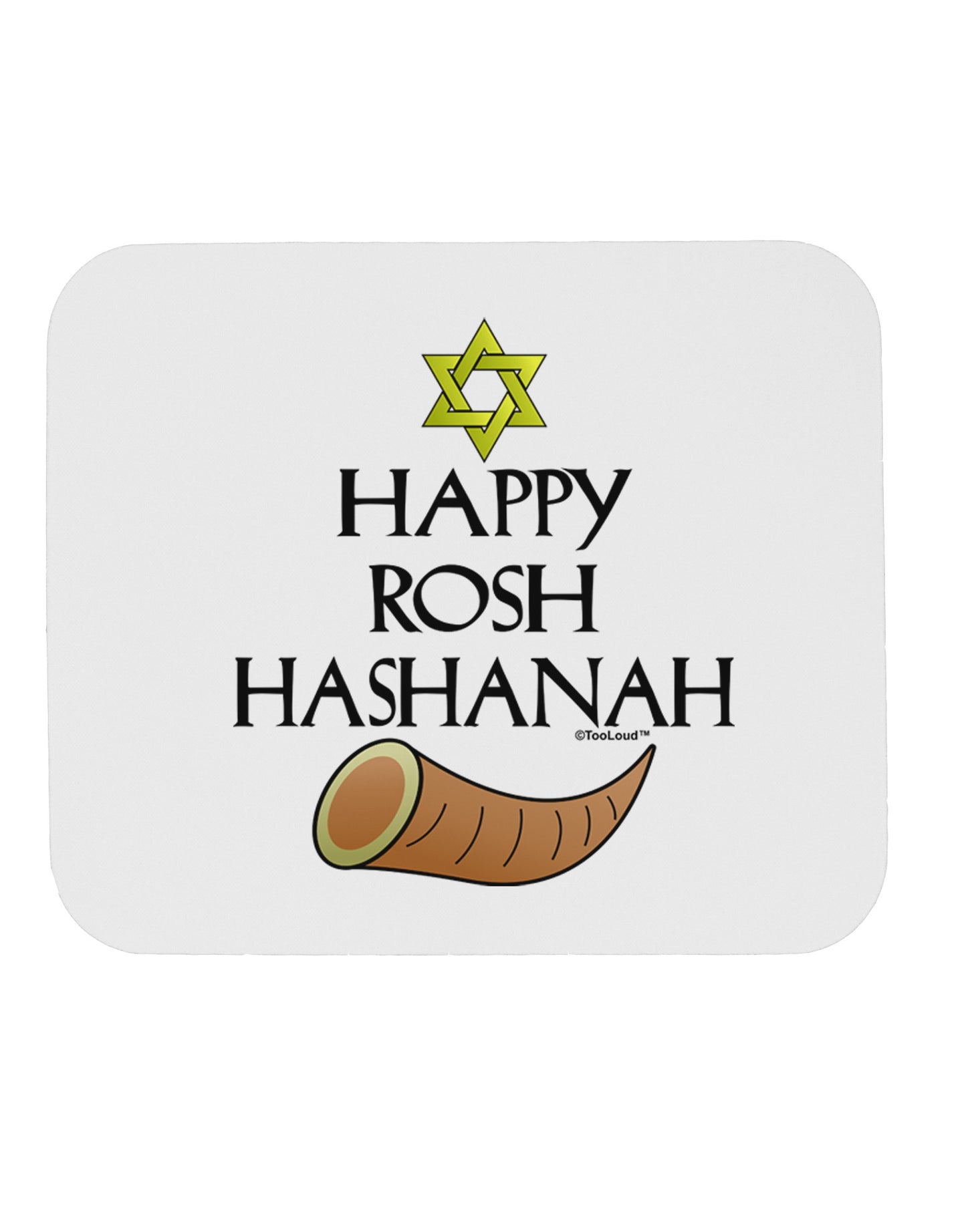 Happy Rosh Hashanah Mousepad-TooLoud-White-Davson Sales