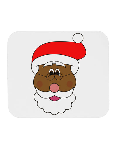 Black Santa Claus Face Christmas Mousepad-TooLoud-White-Davson Sales