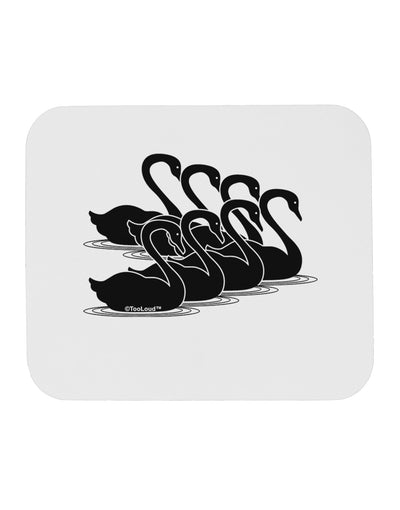 Seven Swans A Swimming Mousepad-TooLoud-White-Davson Sales