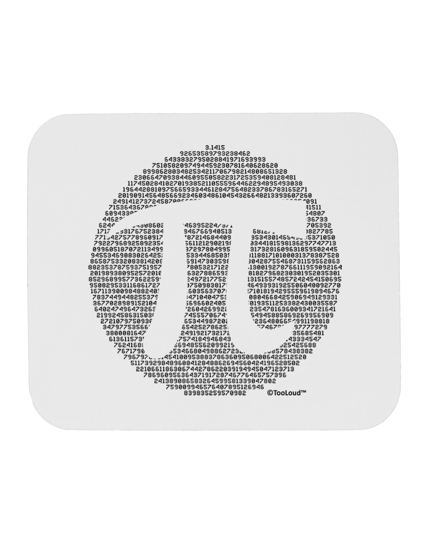 Pi Day Design - Pi Circle Cutout Mousepad by TooLoud-TooLoud-White-Davson Sales