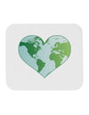 World Globe Heart Mousepad-TooLoud-White-Davson Sales