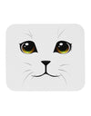 Yellow Amber-Eyed Cute Cat Face Mousepad-TooLoud-White-Davson Sales