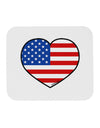 American Flag Heart Design Mousepad by TooLoud-TooLoud-White-Davson Sales