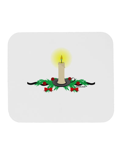 Chirstmas Candle Mousepad-TooLoud-White-Davson Sales