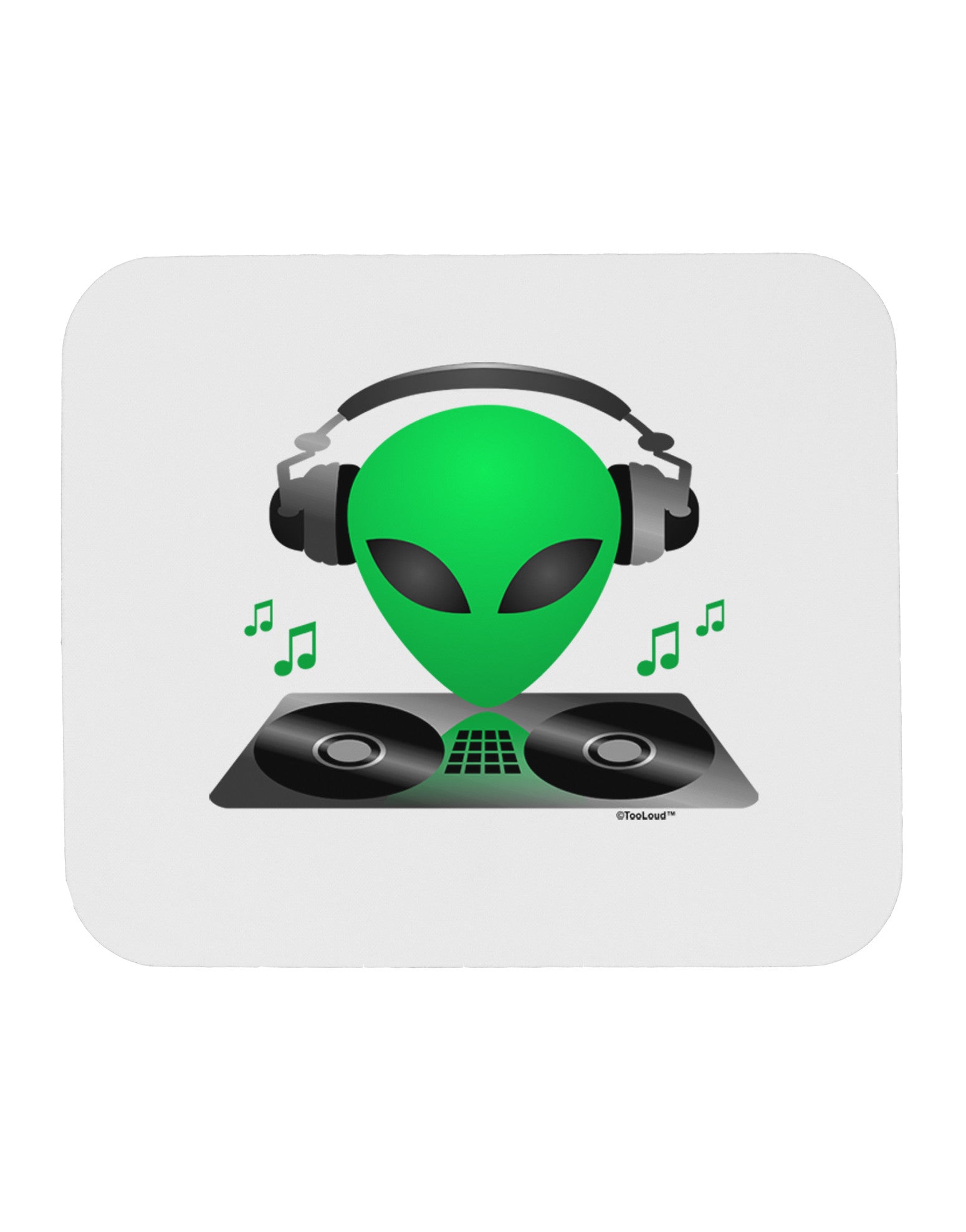 Alien DJ Mousepad-TooLoud-White-Davson Sales