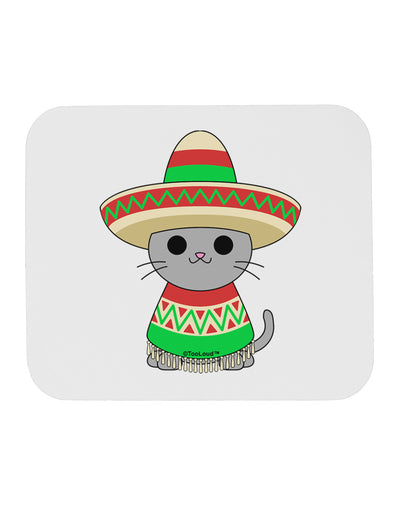 Cat with Sombrero and Poncho Mousepad by TooLoud-TooLoud-White-Davson Sales