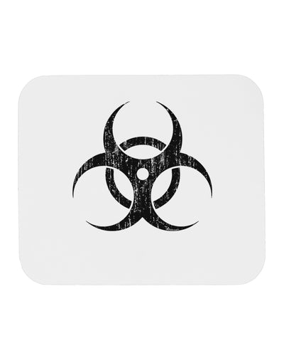 Biohazard Symbol - Vintage Apocalypse Mousepad-TooLoud-White-Davson Sales