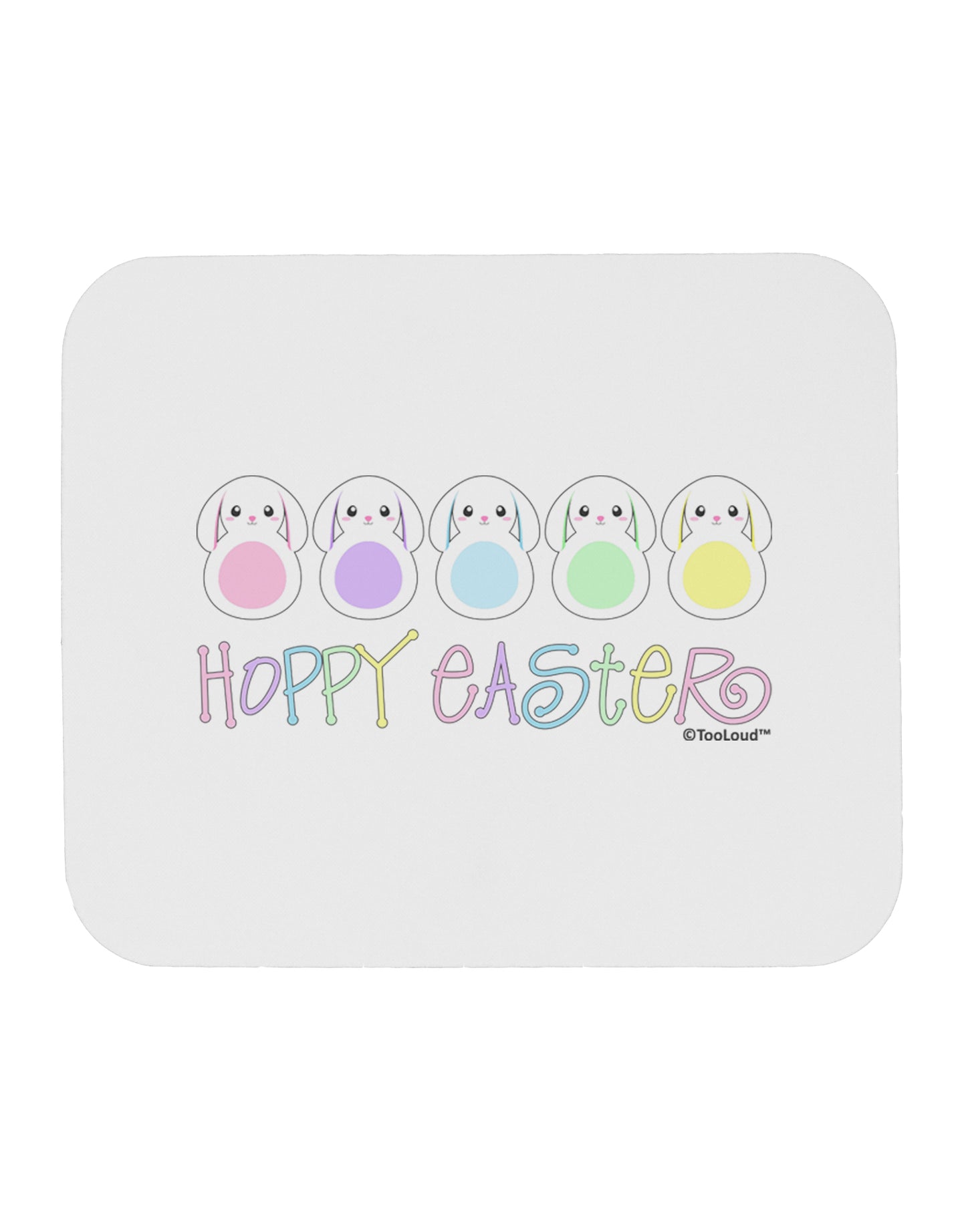 Cute Pastel Bunnies - Hoppy Easter Mousepad by TooLoud-TooLoud-White-Davson Sales