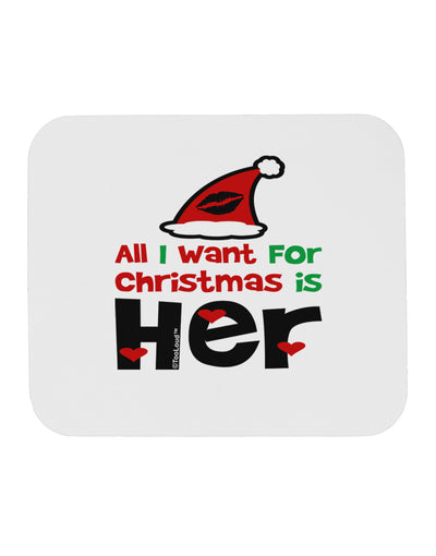 All I Want is Her Matching His & Hers Mousepad-TooLoud-White-Davson Sales