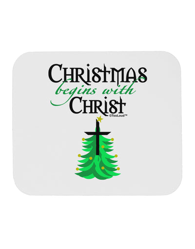 Begins With Christ Mousepad-TooLoud-White-Davson Sales