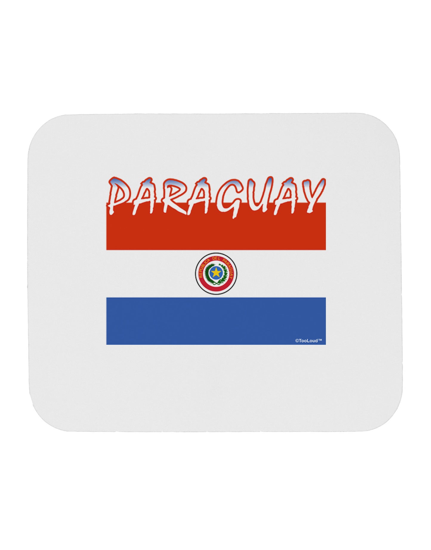Paraguay Flag Mousepad-TooLoud-White-Davson Sales