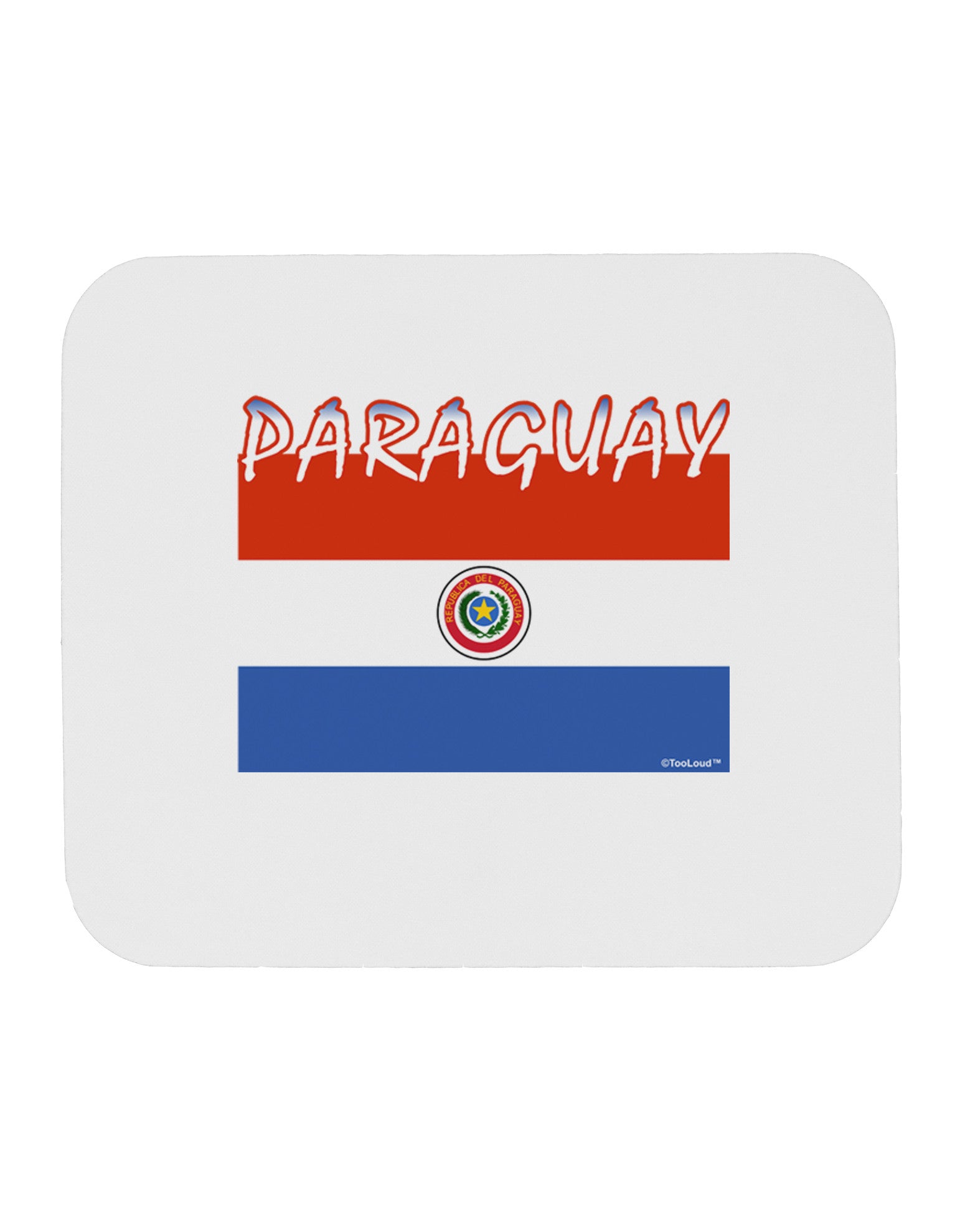 Paraguay Flag Mousepad-TooLoud-White-Davson Sales