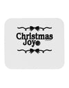 Christmas Joy BnW Mousepad-TooLoud-White-Davson Sales