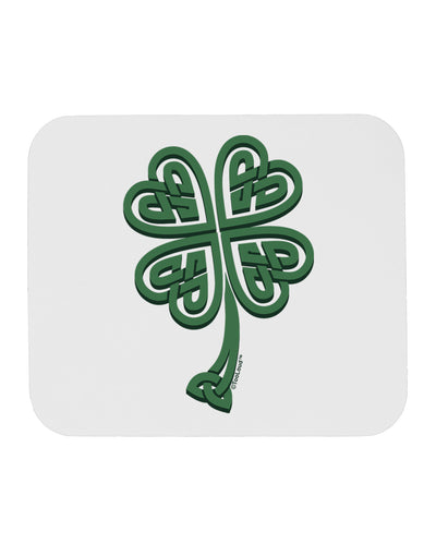 3D Style Celtic Knot 4 Leaf Clover Mousepad-TooLoud-White-Davson Sales