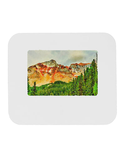 Colorado Forrest Watercolor Mousepad-TooLoud-White-Davson Sales