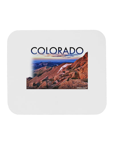 Colorado Mtn Sunset Cutout Mousepad-TooLoud-White-Davson Sales