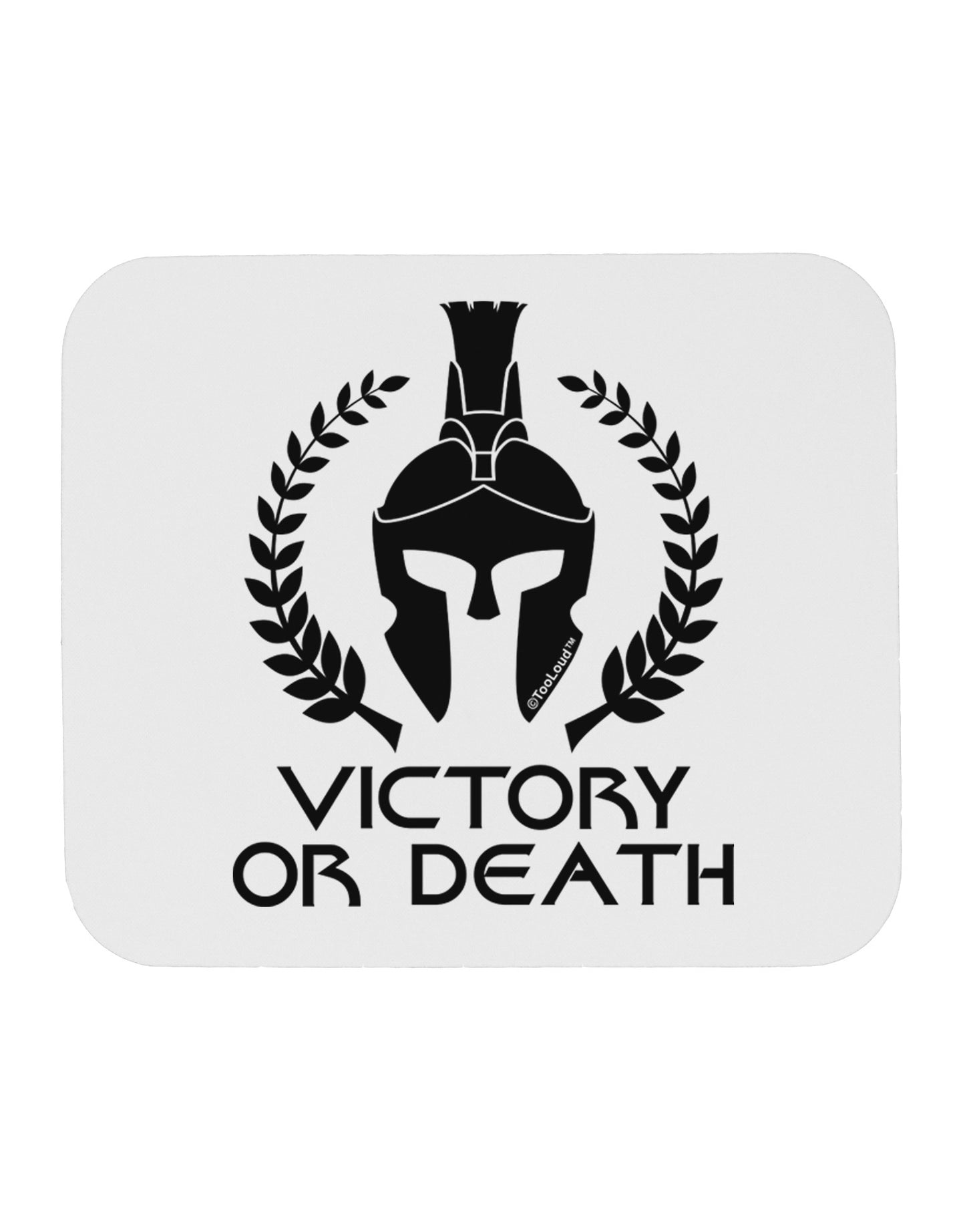 Spartan Victory Or Death Mousepad-TooLoud-White-Davson Sales