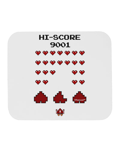 Pixel Heart Invaders Design Mousepad-TooLoud-White-Davson Sales